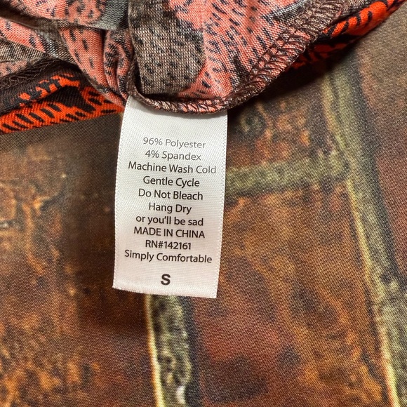 LuLaRoe Black and Orange Floral Mini Dress - Picture 3 of 7